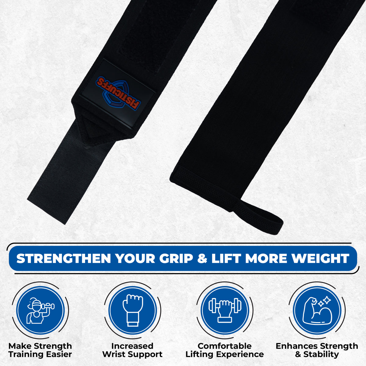 Wrist Straps Gym Straps Pair, Wrist Straps for WeightLifting, Powerlifting & Gym