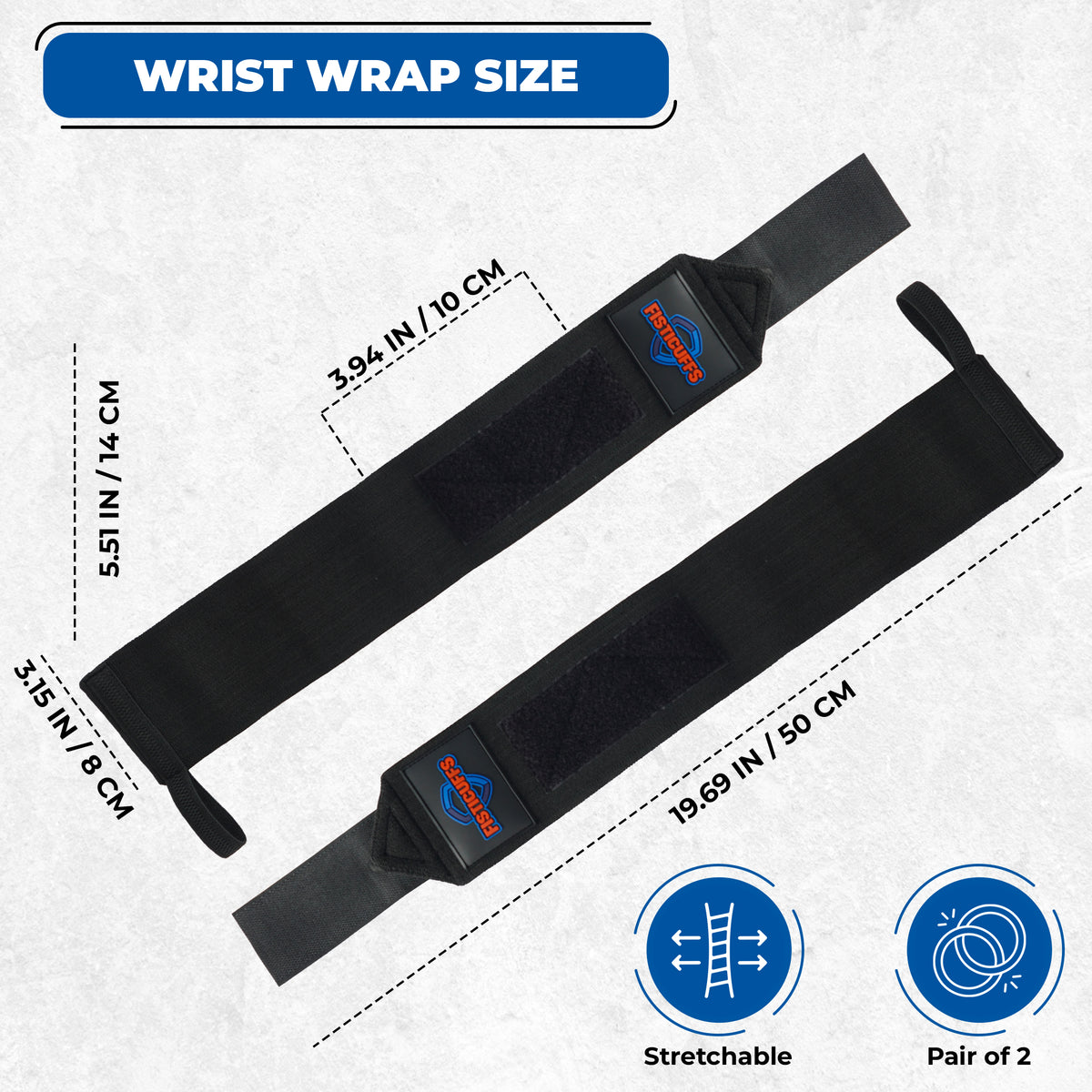 Wrist Straps Gym Straps Pair, Wrist Straps for WeightLifting, Powerlifting & Gym