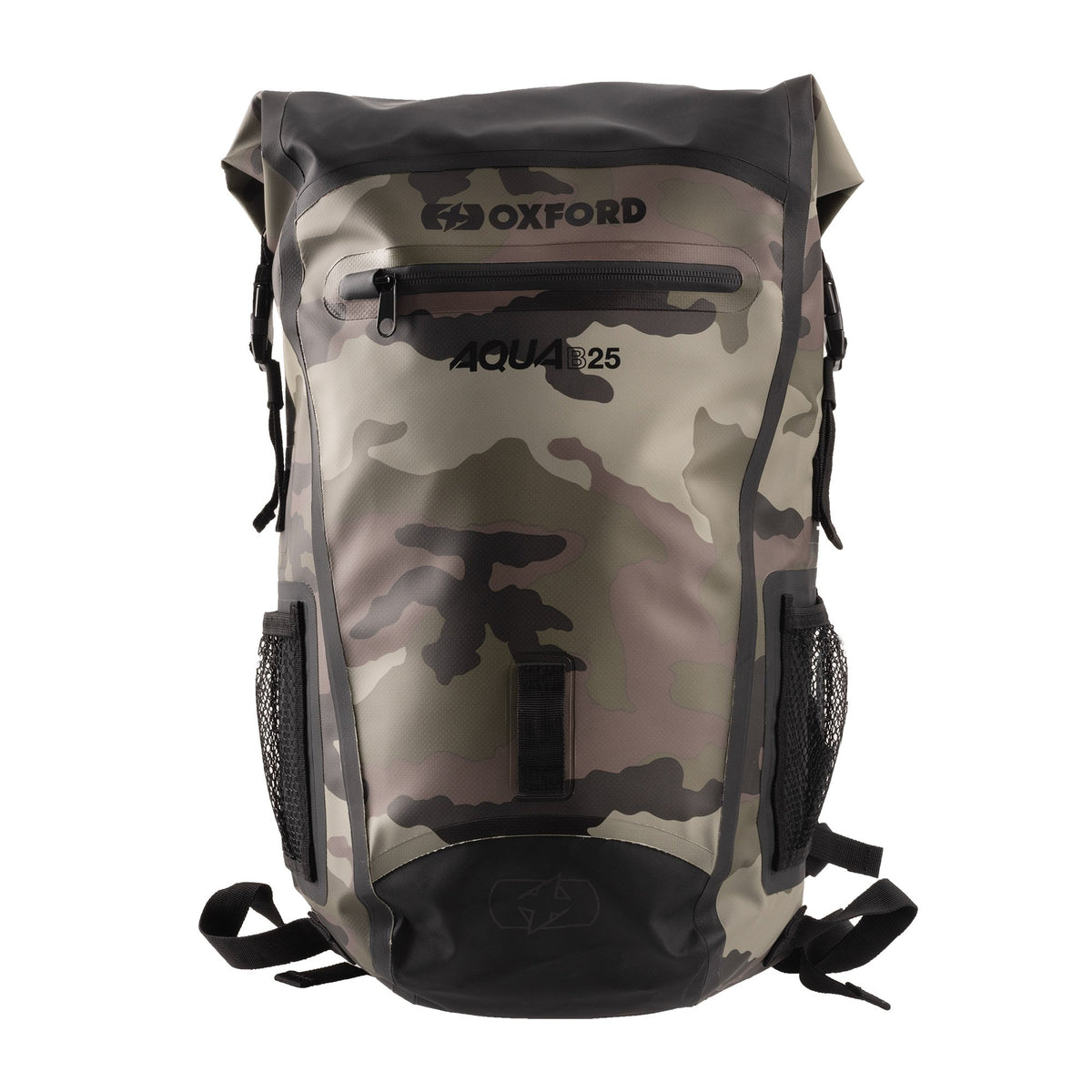 OXFORD AQUA B-25 MOTORCYCLE/MOTORBIKE ADVENTURE BACKPACK CAMOUFLAGE - 25 LITRE