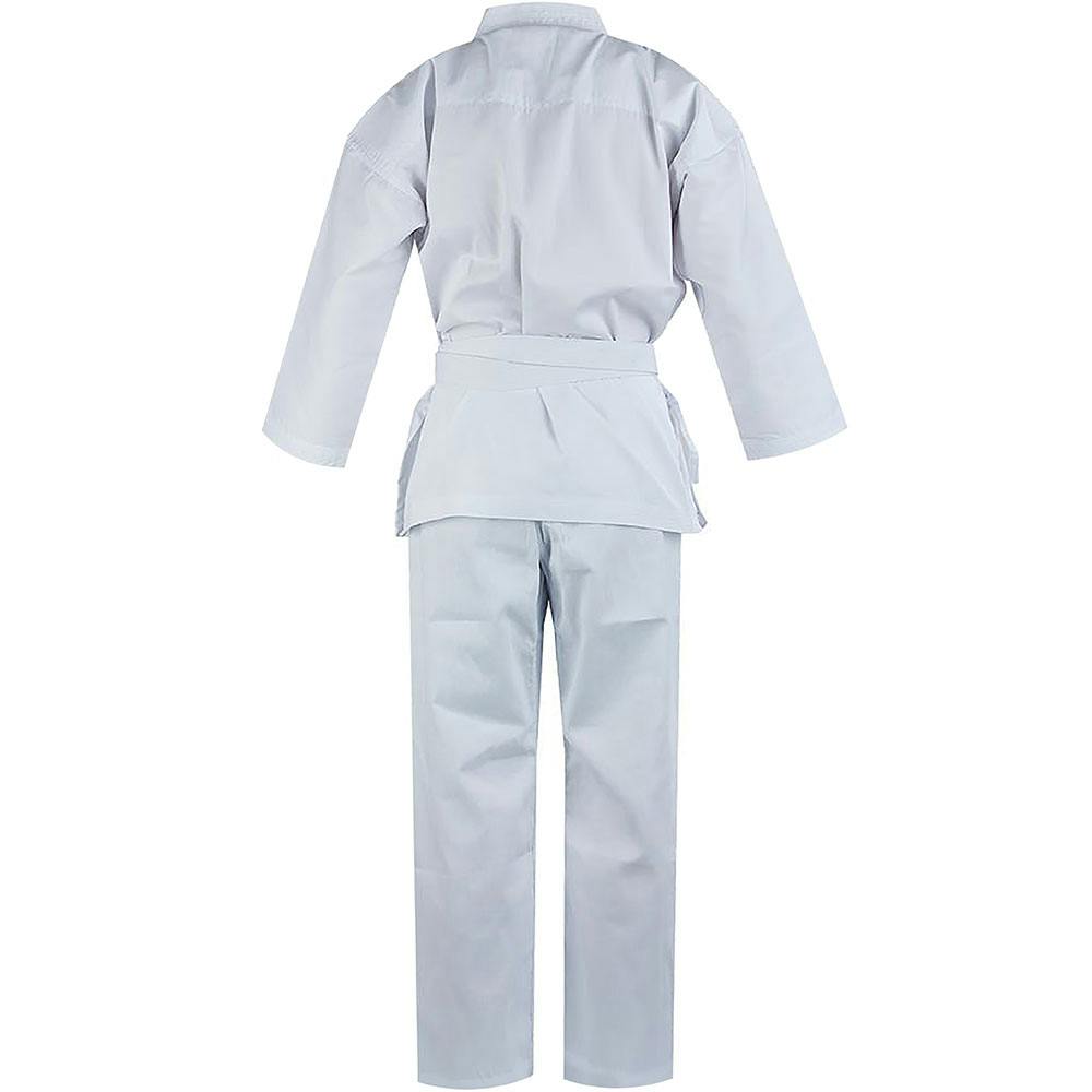 BLITZ KIDS ADULTS STUDENT GI KARATE AIKIDO WHITE UNIFORM FREE WHITE BELT