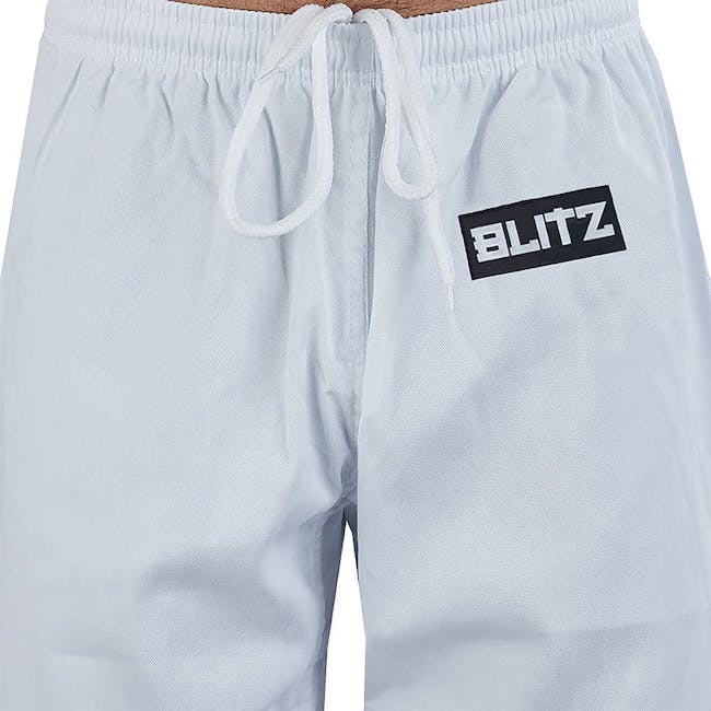 BLITZ KIDS ADULTS STUDENT GI KARATE AIKIDO WHITE UNIFORM FREE WHITE BELT