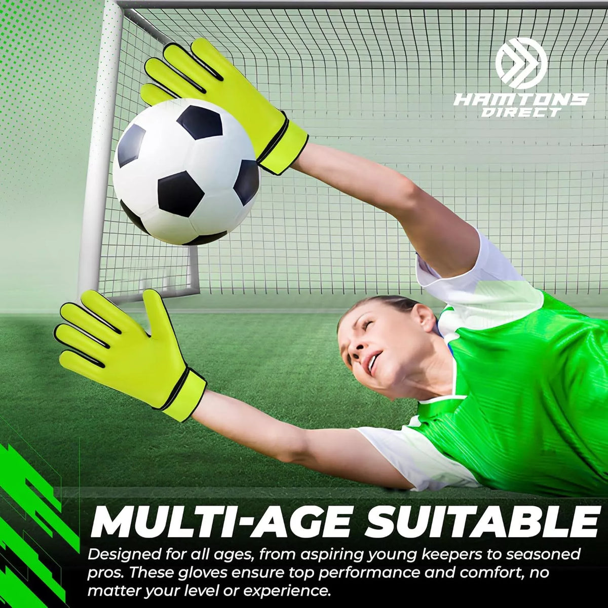 FOOTBALL SOCCER GOALKEEPER ANTI-SLIP DURABLE PLAY TRAINING KIDS ADULTS GLOVES