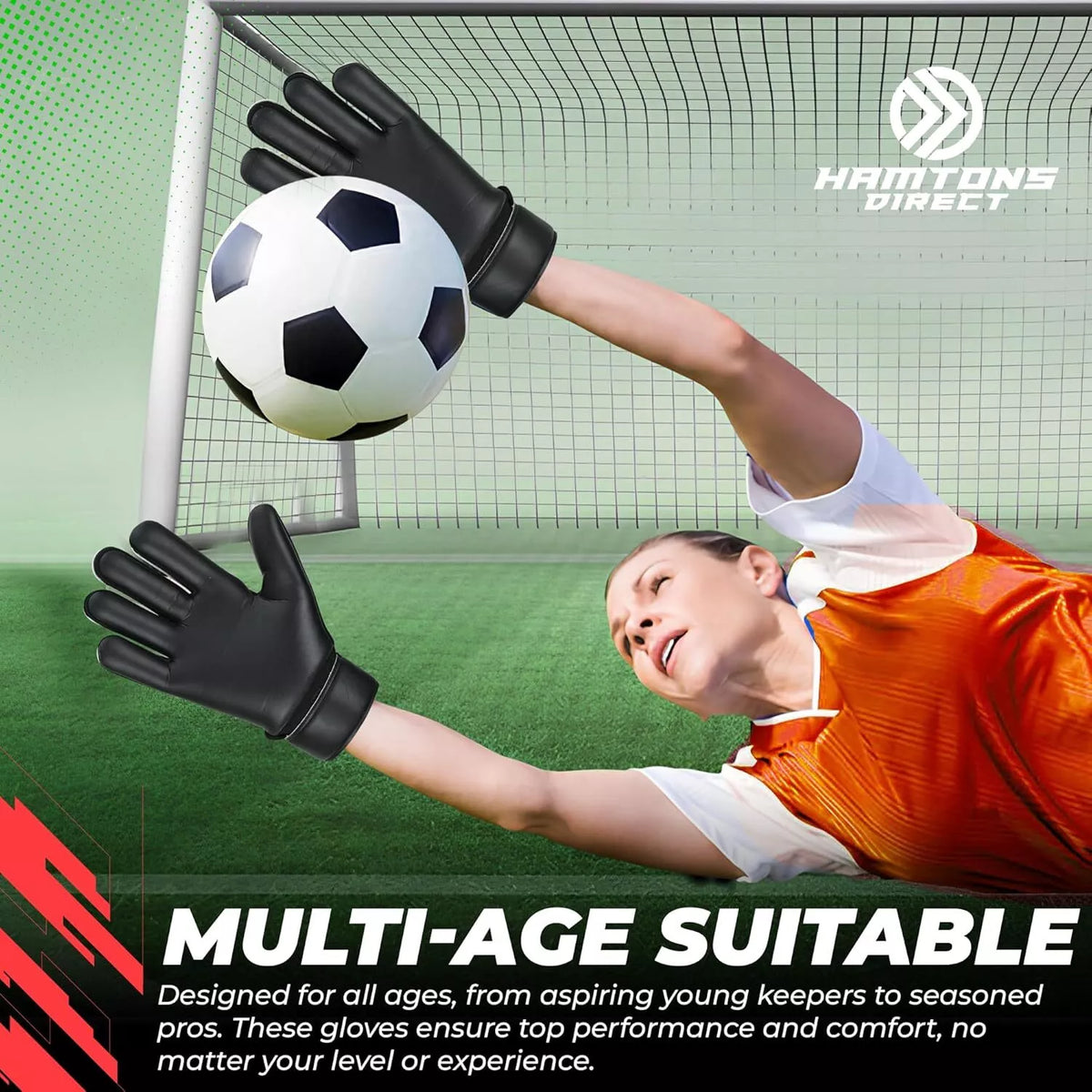 FOOTBALL SOCCER GOALKEEPER ANTI-SLIP DURABLE PLAY TRAINING KIDS ADULTS GLOVES