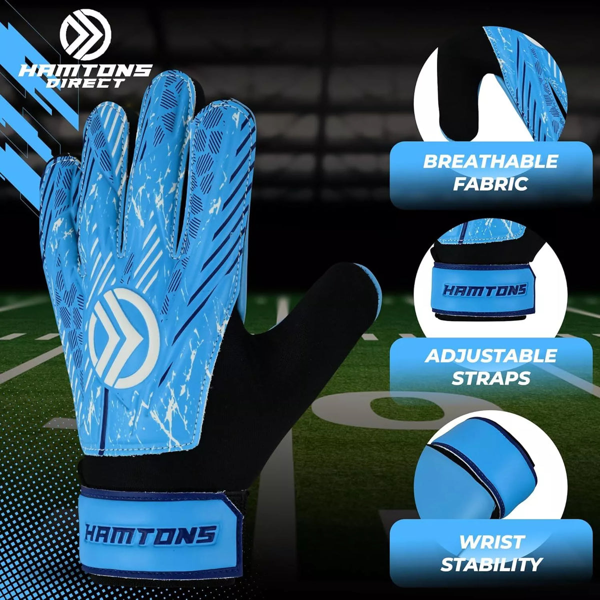 FOOTBALL SOCCER GOALKEEPER ANTI-SLIP DURABLE PLAY TRAINING KIDS ADULTS GLOVES