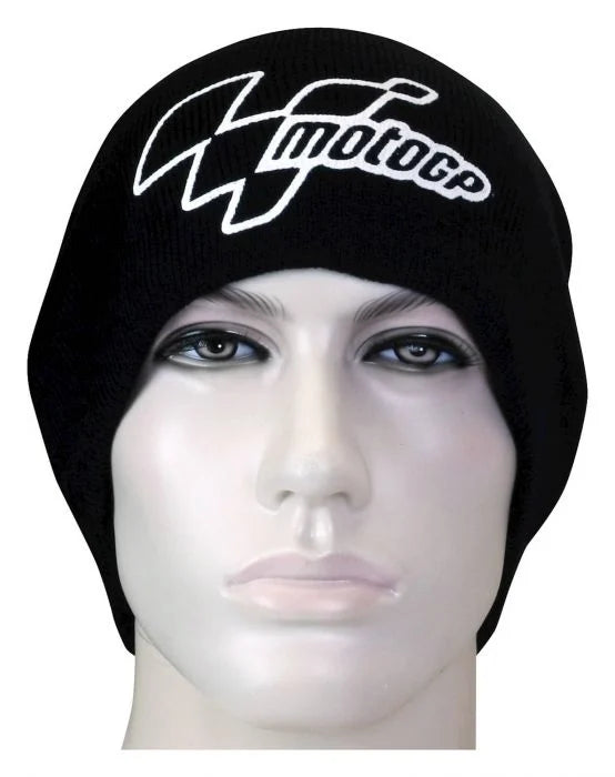 MOTOGP OFFICIAL MOTORCYCLE MOTORBIKE THERMAL CLASSIC BLACK BEANIE HAT