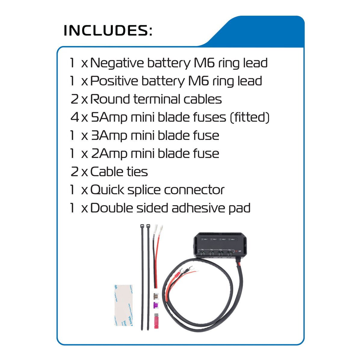 OXFORD MOTORBIKE MOTORCYCLE JUNCTION BOX 12V WITH FUSED POWER OUTLETS