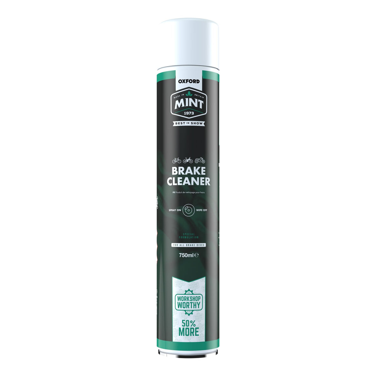 OXFORD MINT CYCLE MOTORBIKE MOTORCYCLE BRAKE CLEANING SPRAY 500ML 750ML