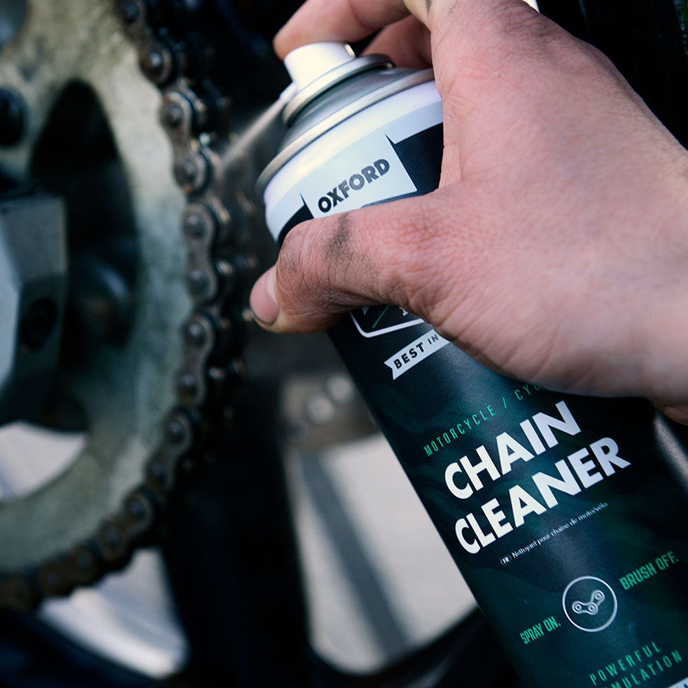 OXFORD MINT CYCLE MOTORBIKE MOTORCYCLE CHAIN CLEANING SPRAY 500ML 750ML