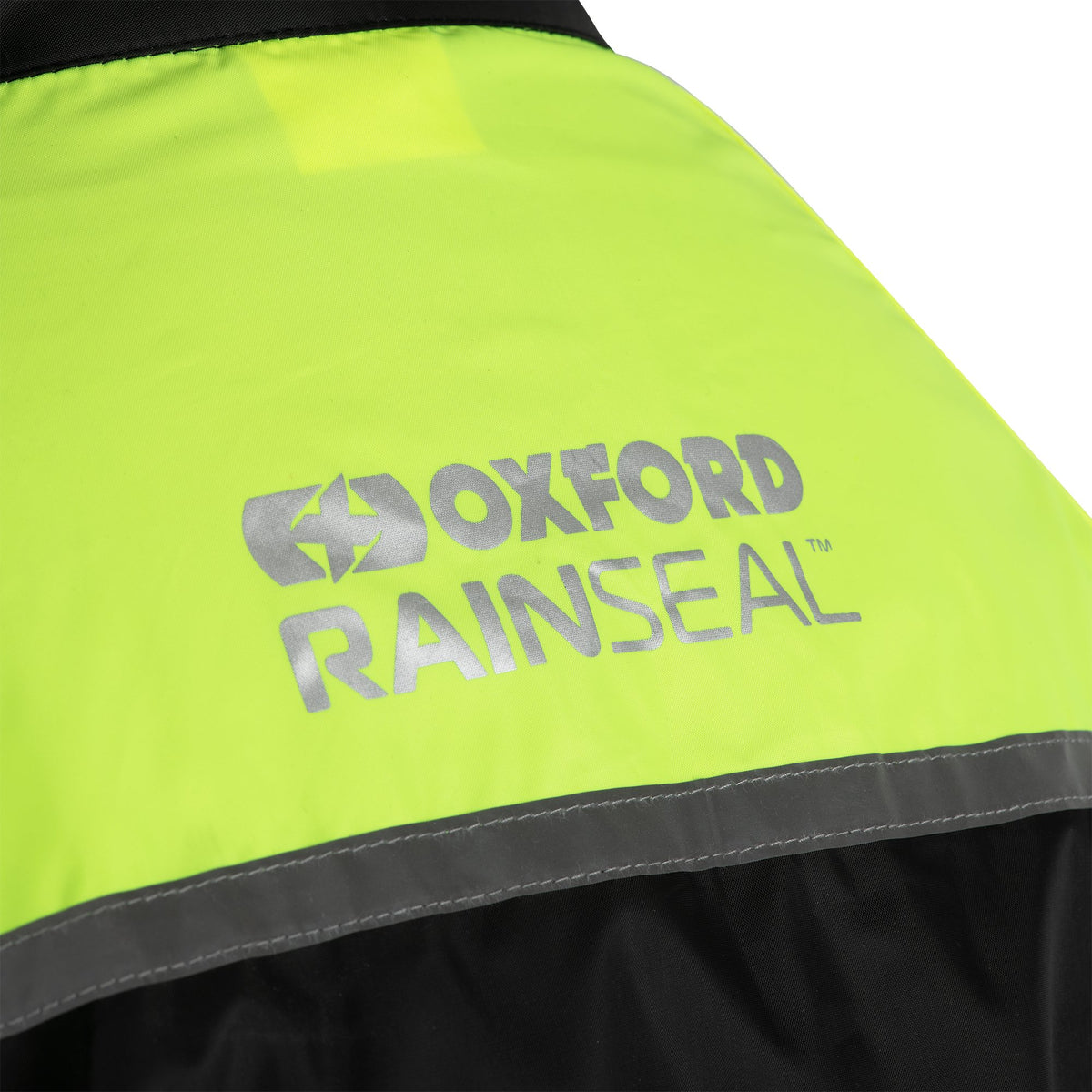 OXFORD RAINSEAL WATERPROOF MOTORCYCLE MOTORBIKE BLACK FLUORESCENT OVER JACKET