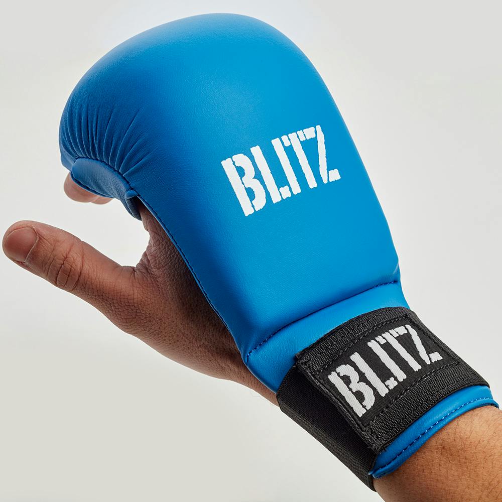 BLITZ WKF KARATE ELITE MITTS WITHOUT THUMB SPARRING TAEKWONDO GLOVES CE