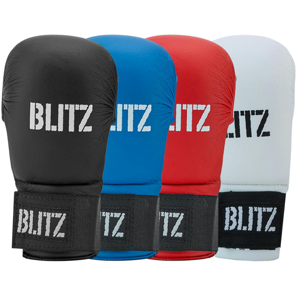 BLITZ WKF KARATE ELITE MITTS WITHOUT THUMB SPARRING TAEKWONDO GLOVES CE