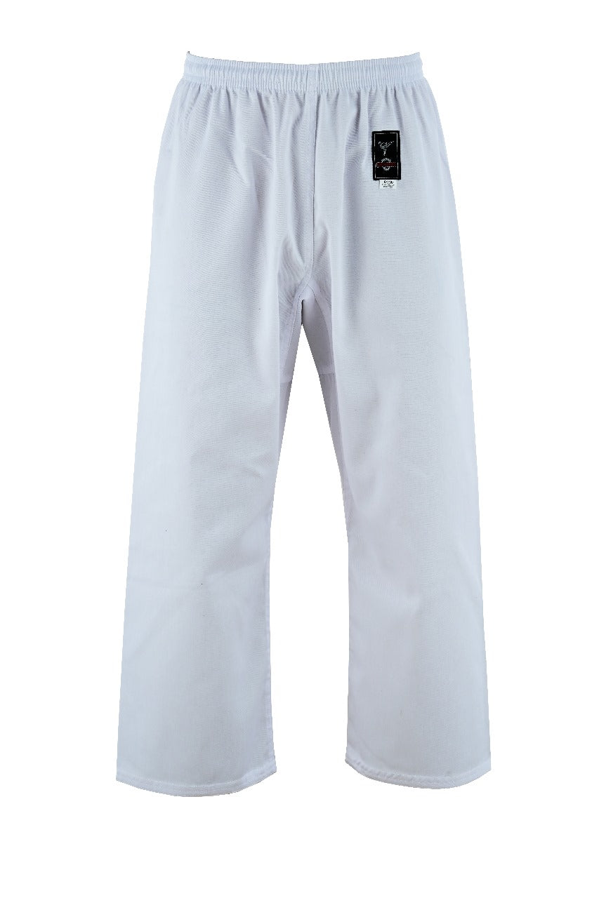 FISTICUFFS KIDS AND ADULT STUDENT KARATE AIKIDO TROUSERS GI UNIFORM BLACK/WHITE