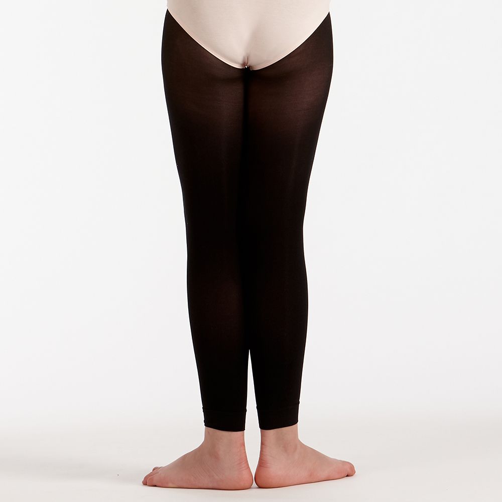LADIES ADULT SILKY FOOTLESS DANCE TIGHTS IN BLACK - AVAILABLE IN S