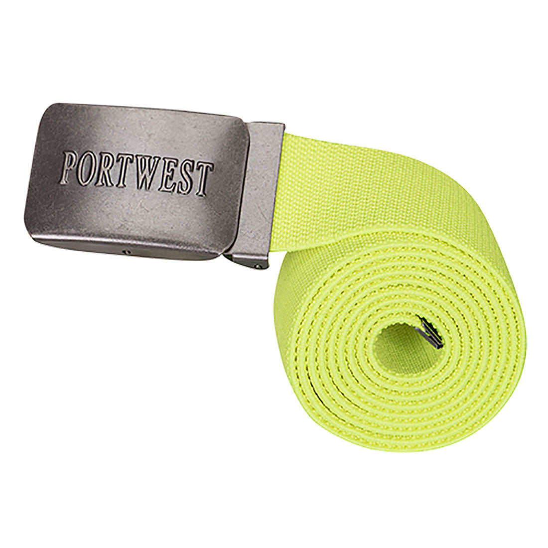 Portwest Work Belt Elasticated Workwear Trouser Belts Canvas Web Metal Buckle - Hamtons Direct