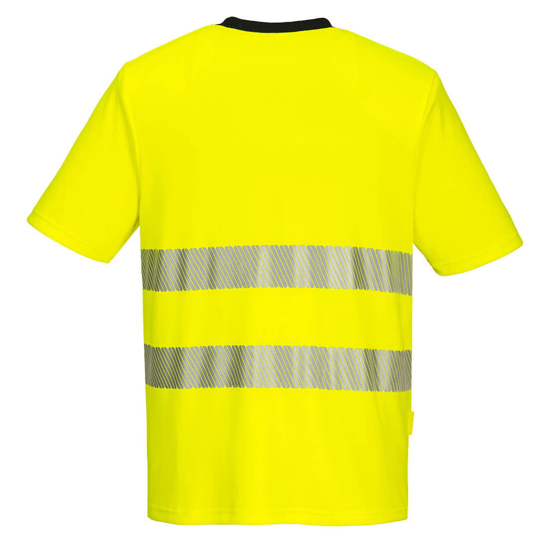 Men's Workwear Hi Vis T-Shirt Reflective High Viz Tee Fluorescent Wicking - Hamtons Direct