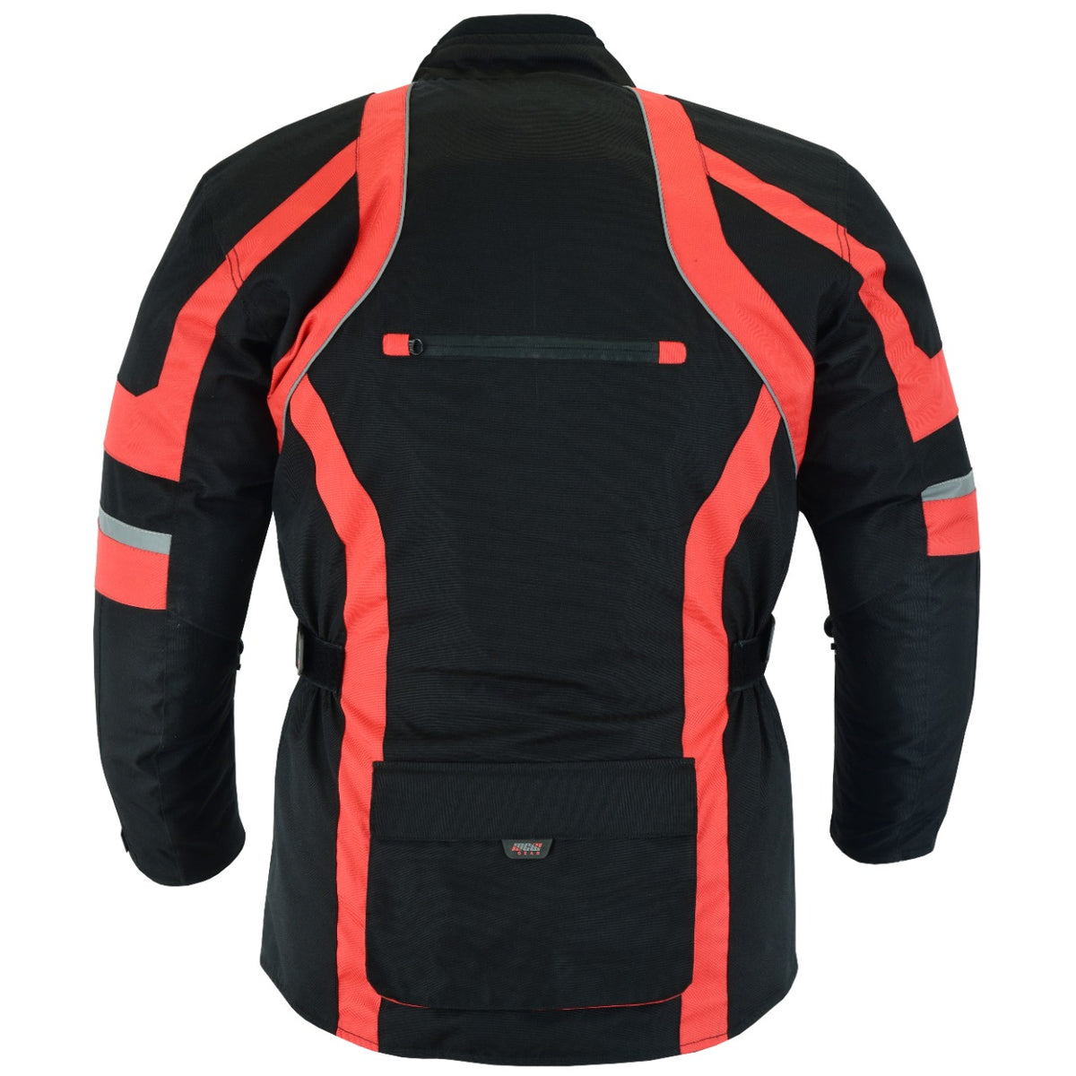 Mens Black Textile Cordura Waterproof Motorcycle Motorbike CE Armour Coat Jacket - Hamtons Direct