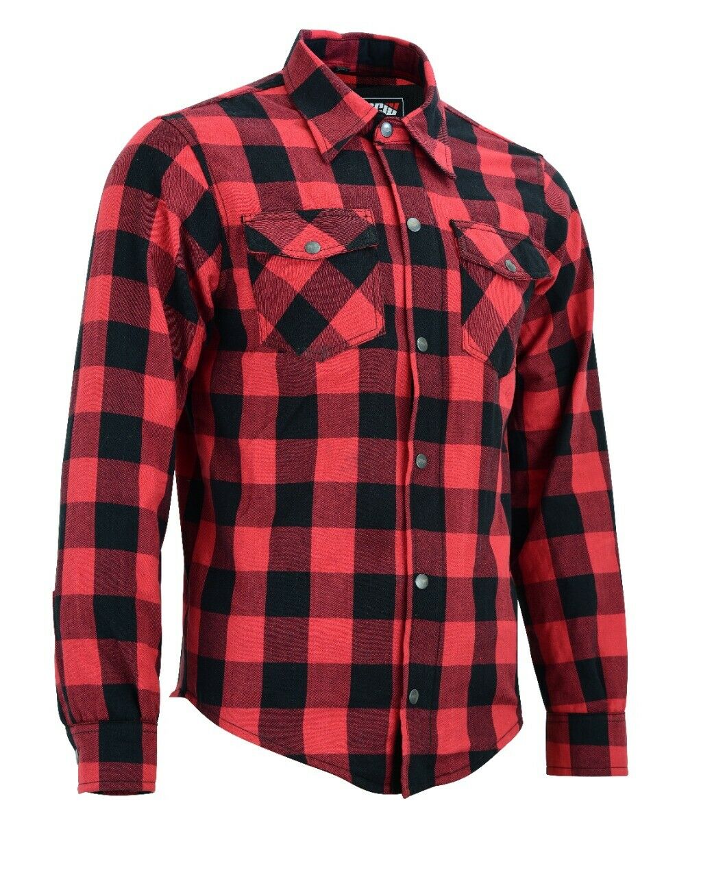 Men Motorcycle Motorbike Lumberjack Mesh Lined Boys Shirt Protective CE Armoured - Hamtons Direct