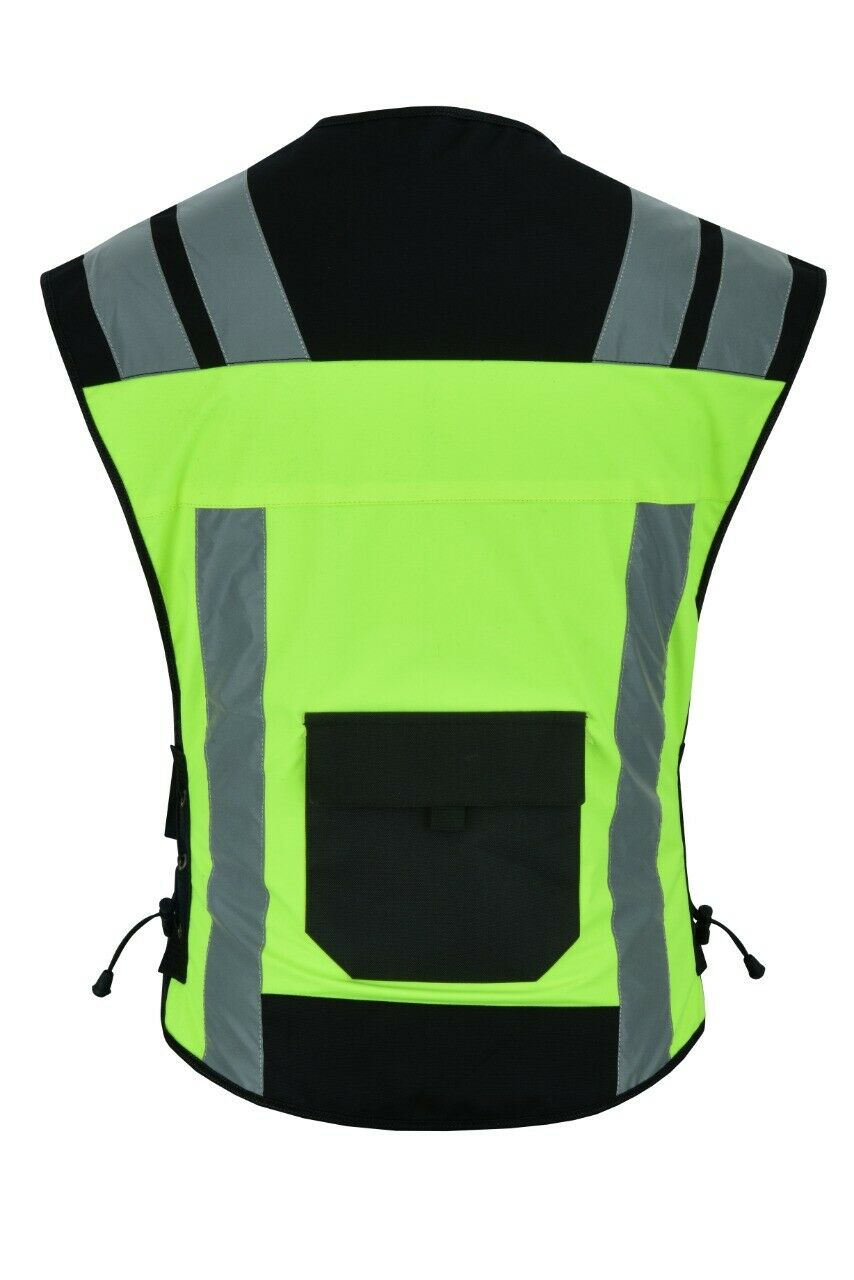 High Visibility HI VIZ VIS MOTORBIKE MOTORCYCLE & INDUSTRIAL TEXTILE VEST JACKET - Hamtons Direct