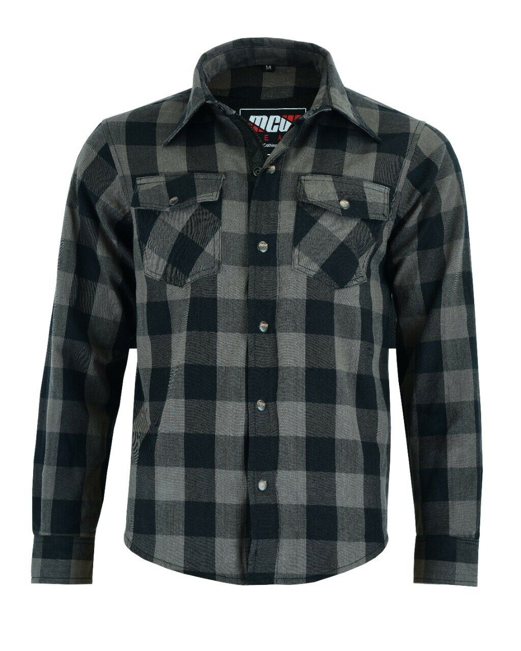 Men Motorcycle Motorbike Lumberjack Mesh Lined Boys Shirt Protective CE Armoured - Hamtons Direct