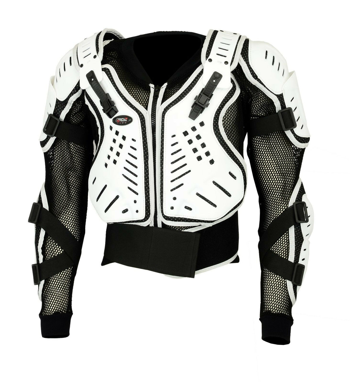 Adult White Motocross Body Armour Bikequad Protective Enduro Bionic Quad Jacket - Hamtons Direct